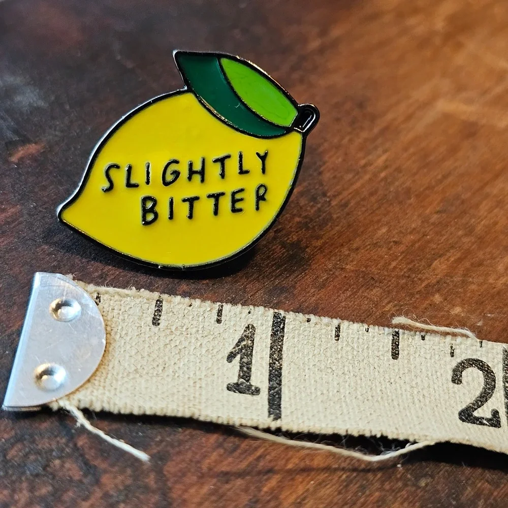 Lapel Pin Unisex OS Yellow Slightly Bitter Lemon Sarcastic Enamel Pin